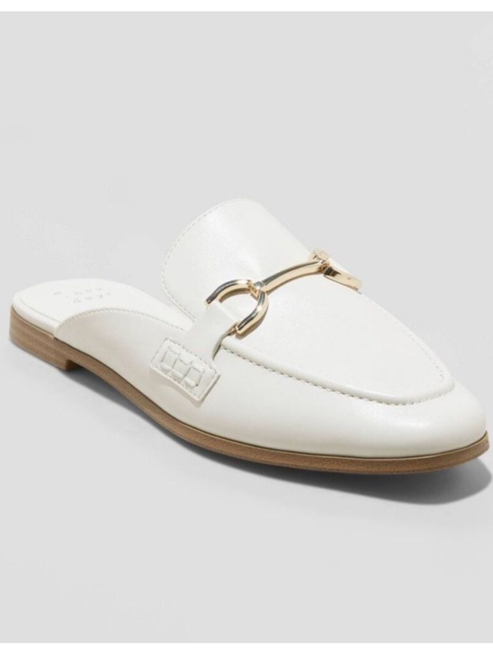 A New Day - Sandy Mule Flats  Off-White 9.5 Off-White / Bone NWT